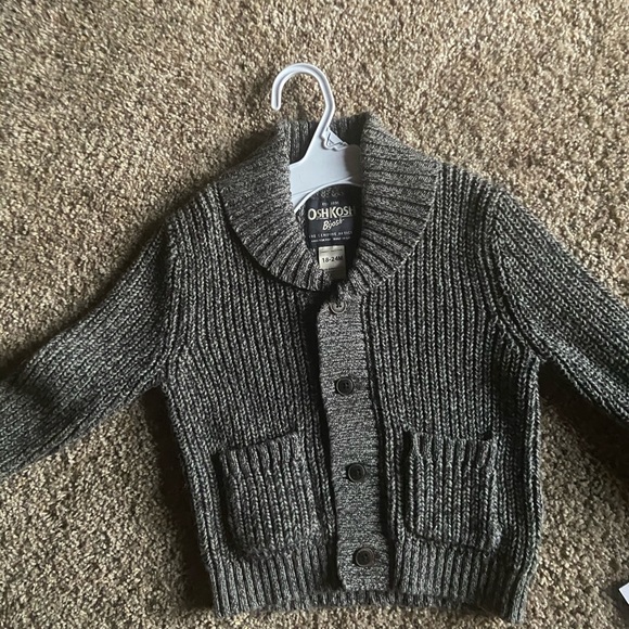 OSH KOSH B’GOSH BOY GRAY CARDIGAN - Picture 5 of 5